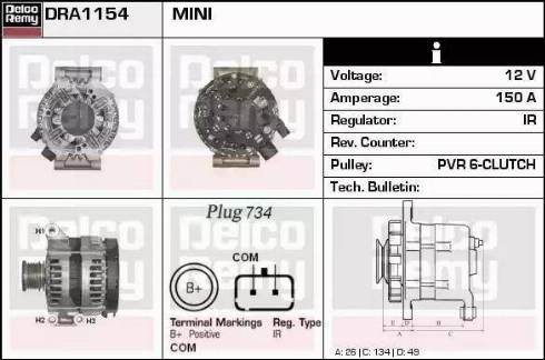 Remy DRA1154 - Alternator furqanavto.az