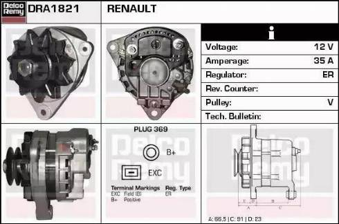 Remy DRA1821 - Alternator furqanavto.az