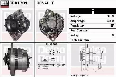 Remy DRA1791 - Alternator furqanavto.az