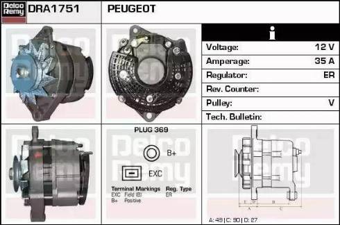 Remy DRA1751 - Alternator furqanavto.az