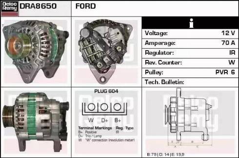 Remy DRA8650 - Alternator furqanavto.az