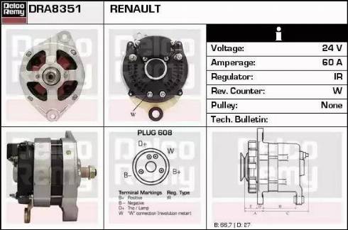 Remy DRA8351 - Alternator furqanavto.az