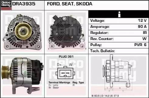 Remy DRA3935 - Alternator furqanavto.az