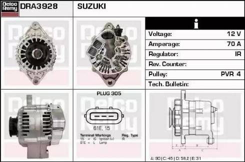 Remy DRA3928 - Alternator furqanavto.az