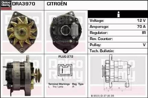 Remy DRA3970 - Alternator furqanavto.az