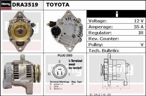 Remy DRA3519 - Alternator furqanavto.az