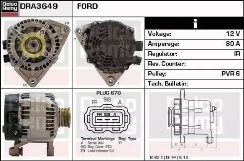 Remy DRA3649 - Alternator furqanavto.az