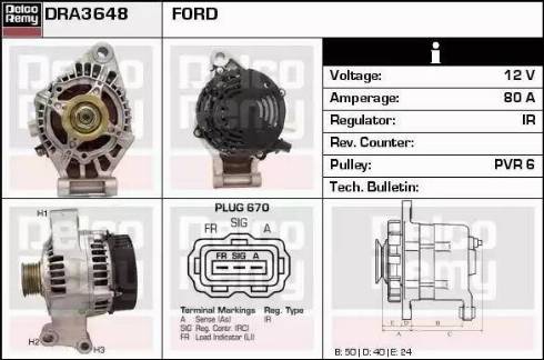 Remy DRA3648 - Alternator furqanavto.az