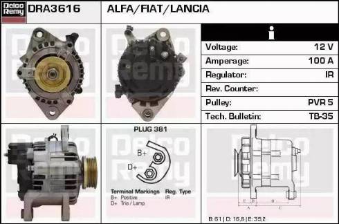 Remy DRA3616 - Alternator furqanavto.az