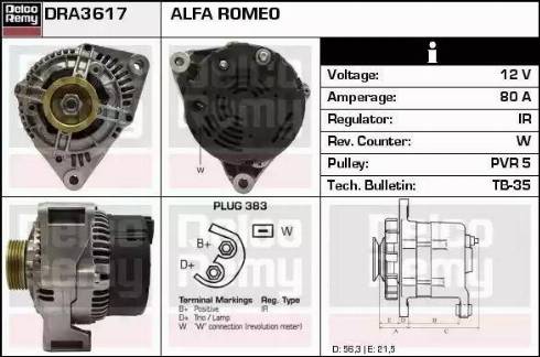 Remy DRA3617 - Alternator furqanavto.az