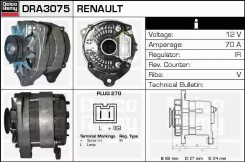 Remy DRA3075 - Alternator furqanavto.az