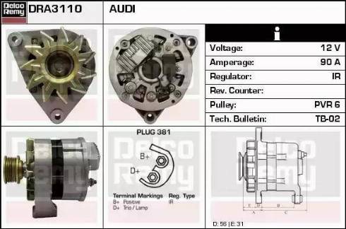 Remy DRA3110 - Alternator furqanavto.az