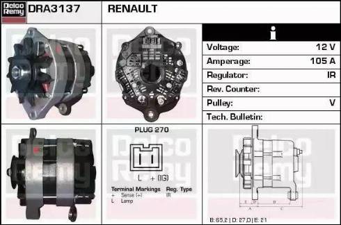 Remy DRA3137 - Alternator furqanavto.az