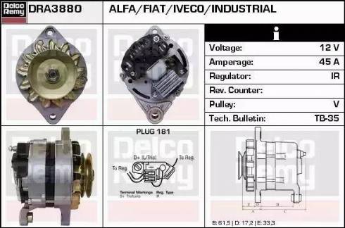 Remy DRA3880 - Alternator furqanavto.az