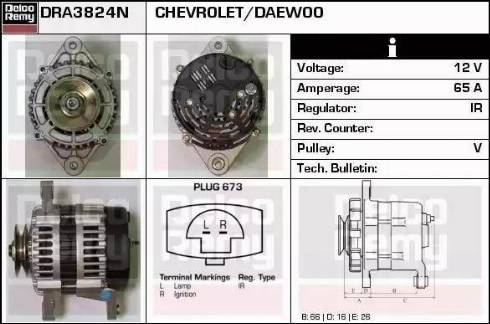 Remy DRA3824N - Alternator furqanavto.az