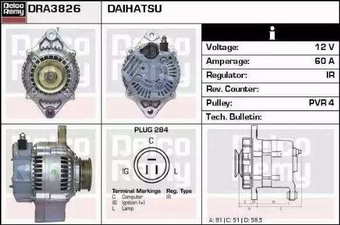 Remy DRA3826 - Alternator furqanavto.az