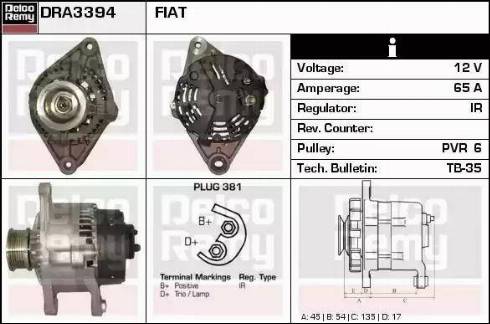 Remy DRA3394 - Alternator furqanavto.az