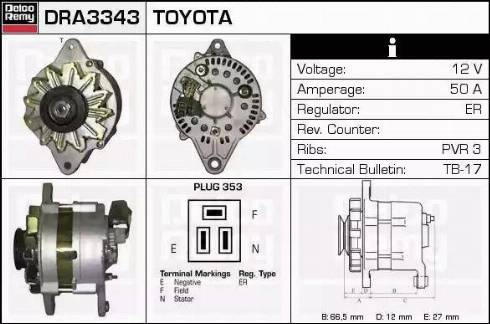 Remy DRA3343 - Alternator furqanavto.az