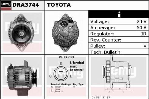 Remy DRA3744 - Alternator furqanavto.az