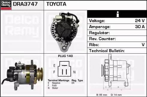 Remy DRA3747 - Alternator furqanavto.az