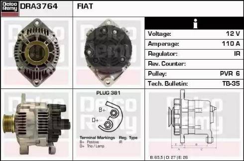 Remy DRA3764 - Alternator furqanavto.az