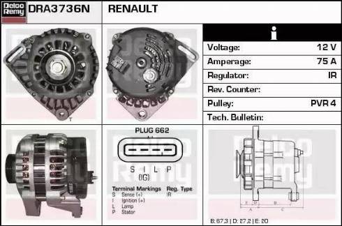 Remy DRA3736N - Alternator furqanavto.az
