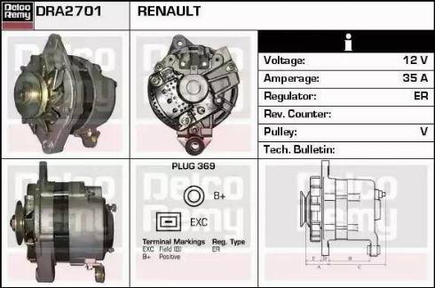 Remy DRA2701 - Alternator furqanavto.az