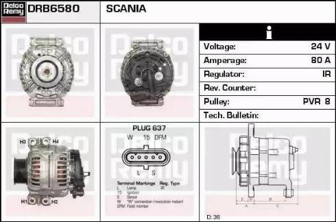 Remy DRB6580 - Alternator furqanavto.az