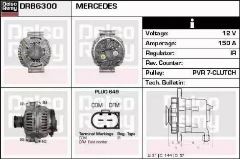 Remy DRB6300 - Alternator furqanavto.az