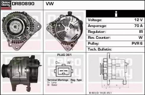 Remy DRB0890 - Alternator furqanavto.az