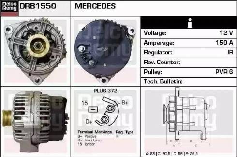 Remy DRB1550 - Alternator furqanavto.az