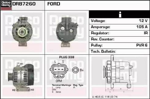 Remy DRB7260 - Alternator furqanavto.az