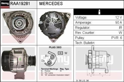 Remy RAA19281 - Alternator furqanavto.az