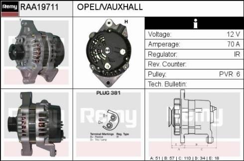 Remy RAA19711 - Alternator furqanavto.az