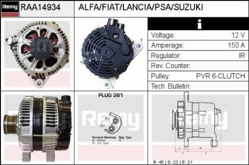 Remy RAA14934 - Alternator furqanavto.az