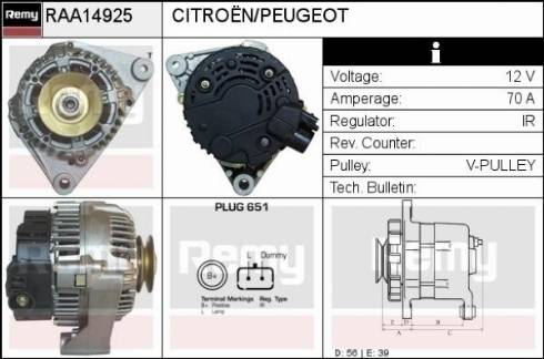 Remy RAA14925 - Alternator furqanavto.az