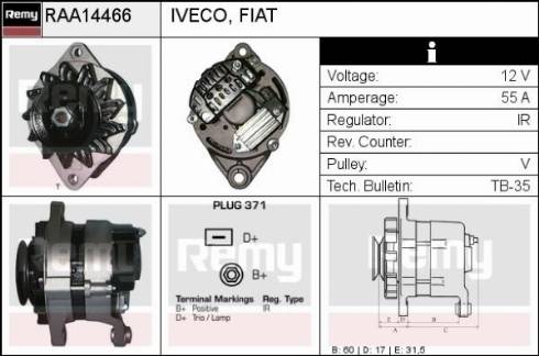 Remy RAA14466 - Alternator furqanavto.az