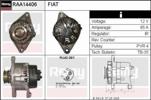 Remy RAA14406 - Alternator furqanavto.az