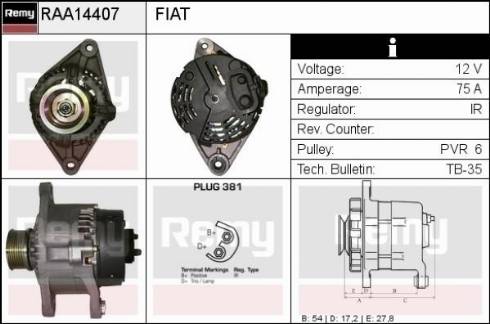 Remy RAA14407 - Alternator furqanavto.az