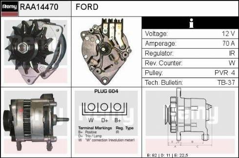 Remy RAA14470 - Alternator furqanavto.az