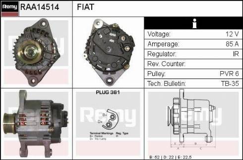 Remy RAA14514 - Alternator furqanavto.az