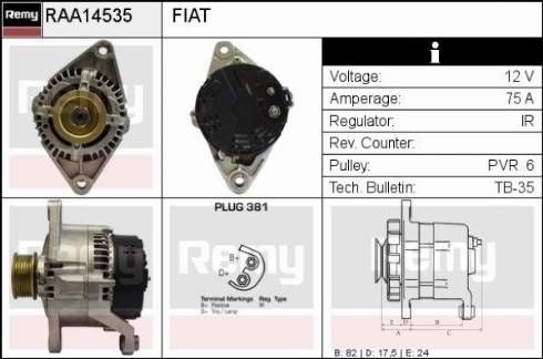 Remy RAA14535 - Alternator furqanavto.az