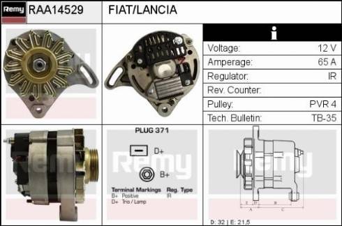 Remy RAA14529 - Alternator furqanavto.az