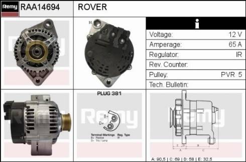 Remy RAA14694 - Alternator furqanavto.az