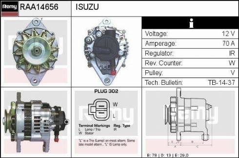 Remy RAA14656 - Alternator furqanavto.az