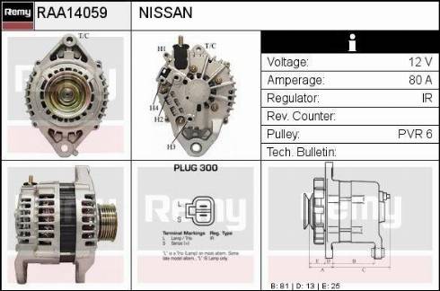 Remy RAA14059 - Alternator furqanavto.az