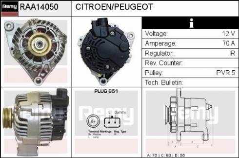 Remy RAA14050 - Alternator furqanavto.az