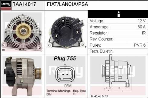 Remy RAA14017 - Alternator furqanavto.az