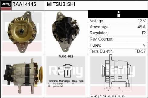 Remy RAA14146 - Alternator furqanavto.az