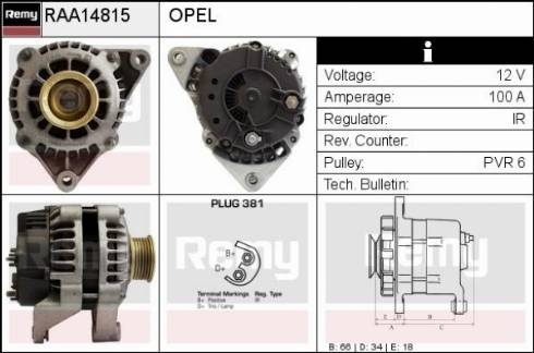 Remy RAA14815 - Alternator furqanavto.az